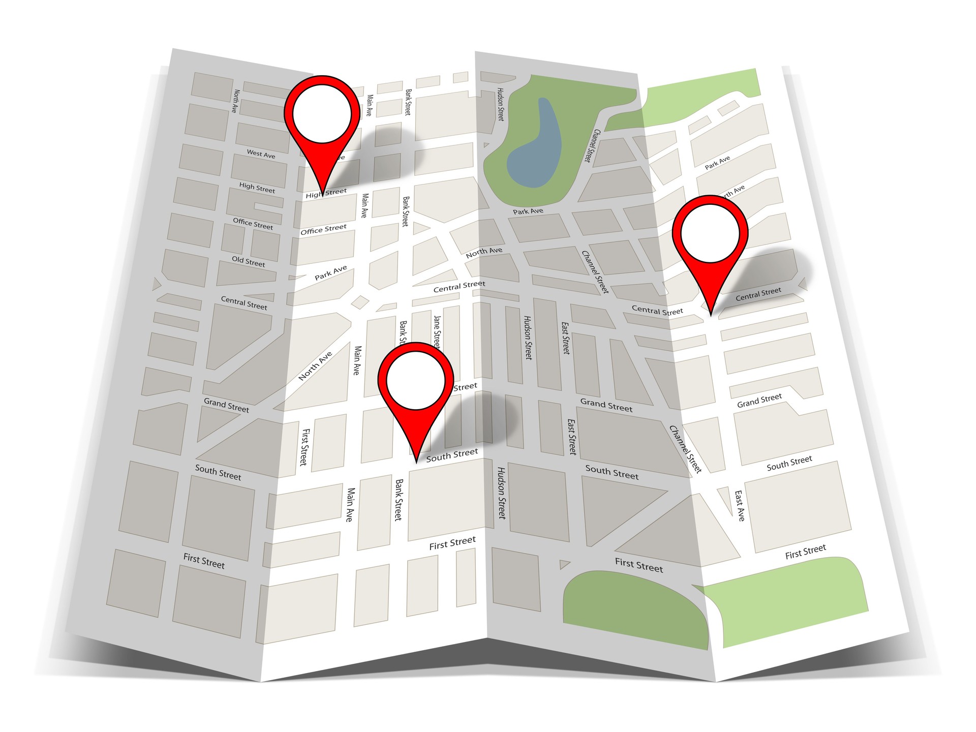 Carte routière GPS navigation POI emplacement